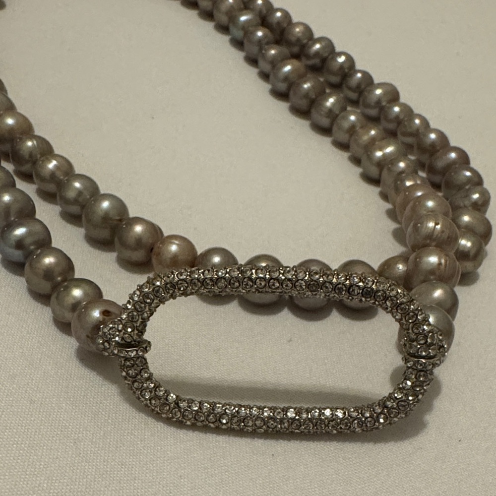 Chico's Multicolor Pearl Necklace with Silver Accent to add flair to any outfit